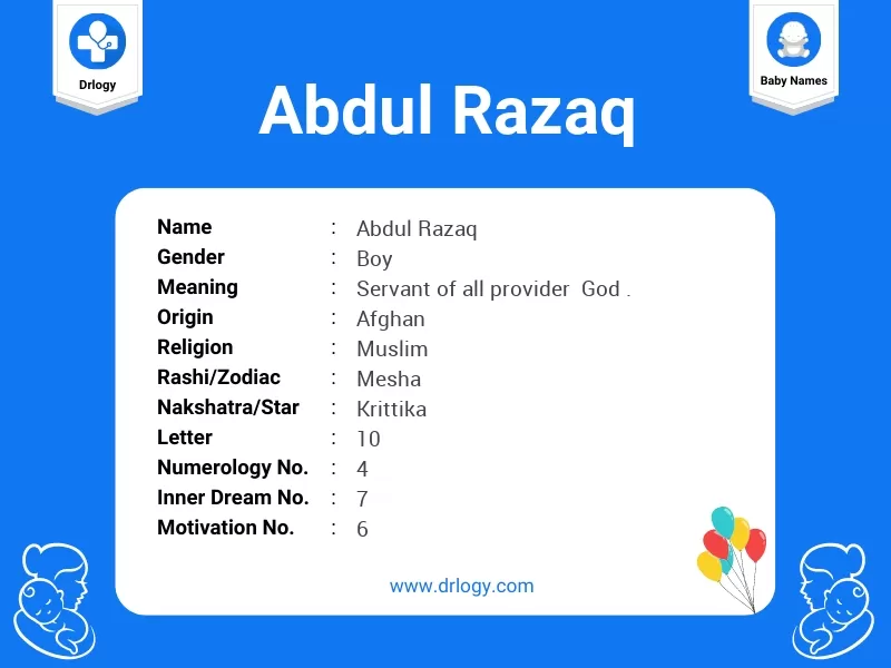 Abdul Razaq Name Meaning